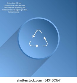 sign waste processing, web icon. vector design