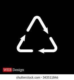 sign waste processing, web icon. vector design