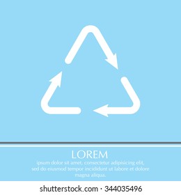 sign waste processing, web icon. vector design