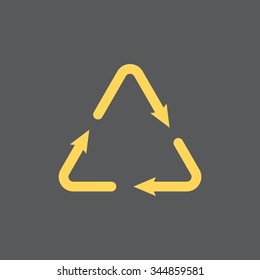 sign waste processing, web icon. vector design