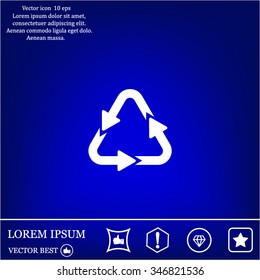 sign waste processing, web icon. vector design