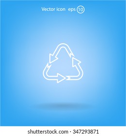 sign waste processing, web icon. vector design