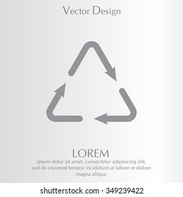 sign waste processing, web icon. vector design