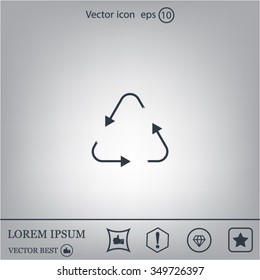 sign waste processing, web icon. vector design