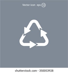 sign waste processing, web icon. vector design