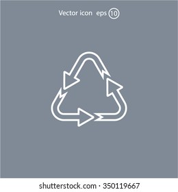 sign waste processing, web icon. vector design