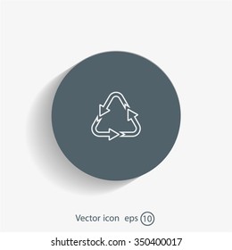 sign waste processing, web icon. vector design