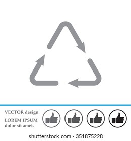 sign waste processing, web icon. vector design