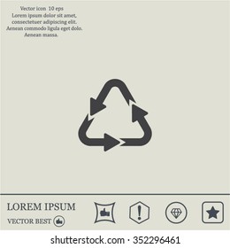 sign waste processing, web icon. vector design