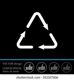 sign waste processing, web icon. vector design
