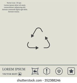 sign waste processing, web icon. vector design