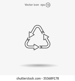 sign waste processing, web icon. vector design