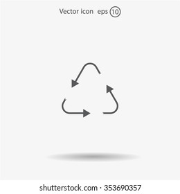 sign waste processing, web icon. vector design