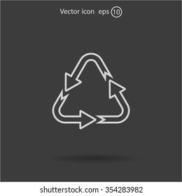 sign waste processing, web icon. vector design