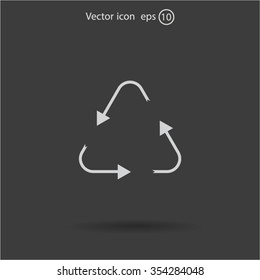 sign waste processing, web icon. vector design