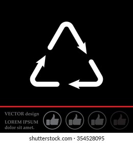 sign waste processing, web icon. vector design