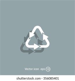 sign waste processing, web icon. vector design