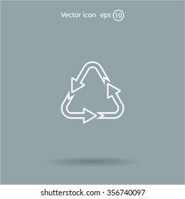 sign waste processing, web icon. vector design