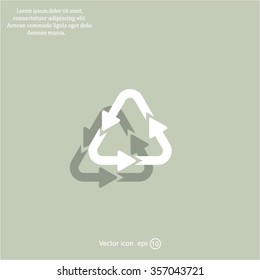 sign waste processing, web icon. vector design