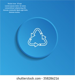 sign waste processing, web icon. vector design