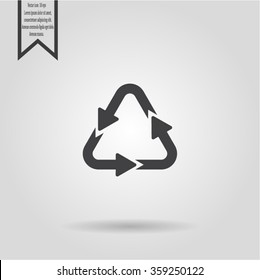 sign waste processing, web icon. vector design