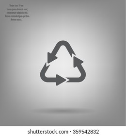 sign waste processing, web icon. vector design