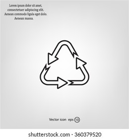 sign waste processing, web icon. vector design
