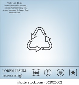 sign waste processing, web icon. vector design