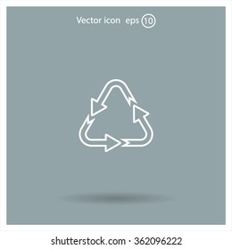 sign waste processing, web icon. vector design