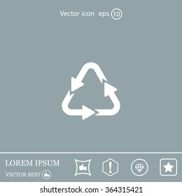sign waste processing, web icon. vector design