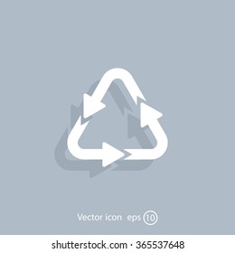 sign waste processing, web icon. vector design