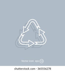 sign waste processing, web icon. vector design