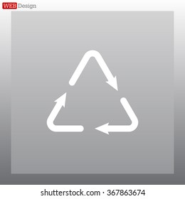 sign waste processing, web icon. vector design