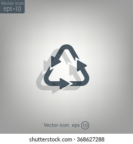 sign waste processing, web icon. vector design
