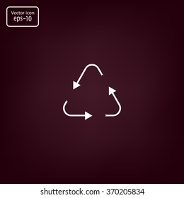 sign waste processing, web icon. vector design