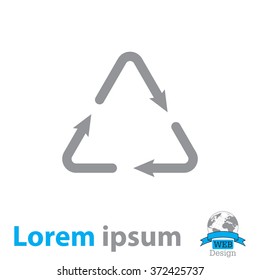 sign waste processing, web icon. vector design