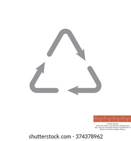 sign waste processing, web icon. vector design