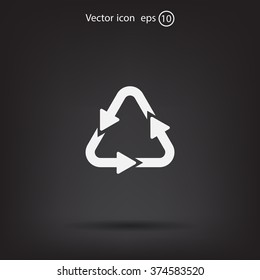 sign waste processing, web icon. vector design
