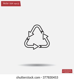 sign waste processing, web icon. vector design