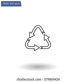 sign waste processing, web icon. vector design