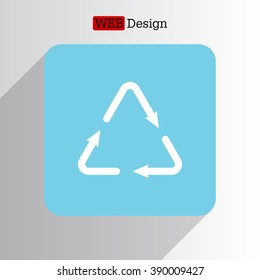sign waste processing, web icon. vector design