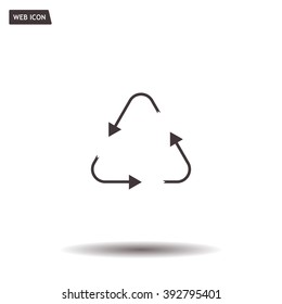 sign waste processing, web icon. vector design