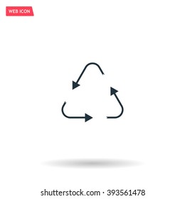 sign waste processing, web icon. vector design