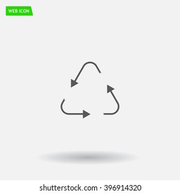 sign waste processing, web icon. vector design