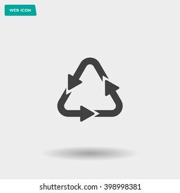 sign waste processing, web icon. vector design
