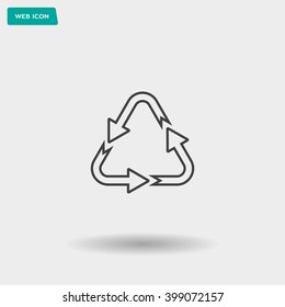 sign waste processing, web icon. vector design