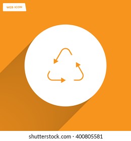 sign waste processing, web icon. vector design