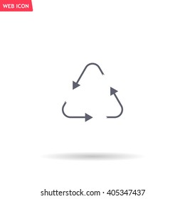 sign waste processing, web icon. vector design