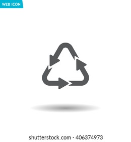 sign waste processing, web icon. vector design