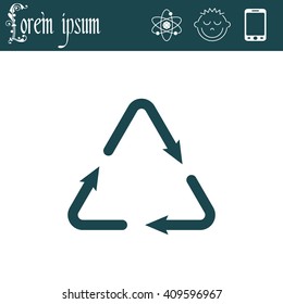 sign waste processing, web icon. vector design